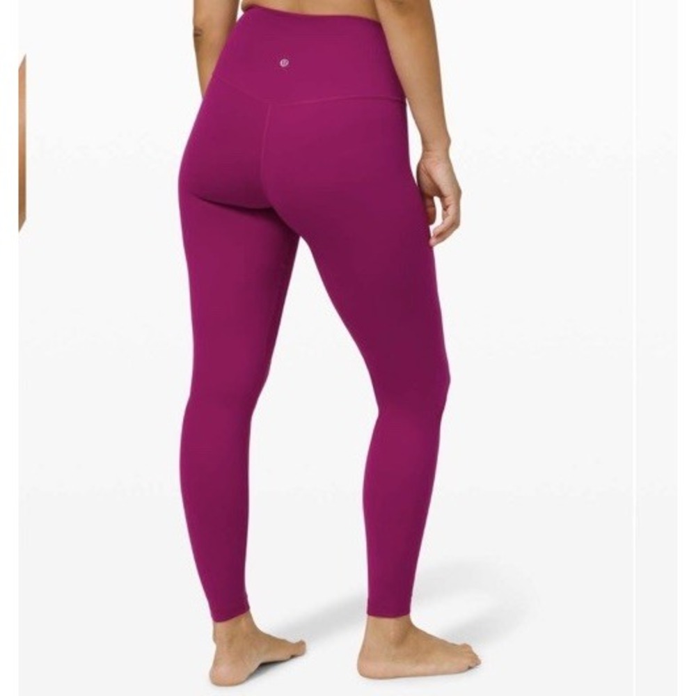 Lululemon Align Pant 28 High Rise Nulu Leggings Deep Fuchsia Women Size 8